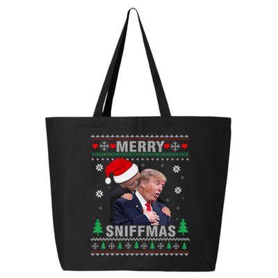 Merry Sniffmas Christmas Anti Biden Ugly Christmas Sweater 25L Jumbo Tote