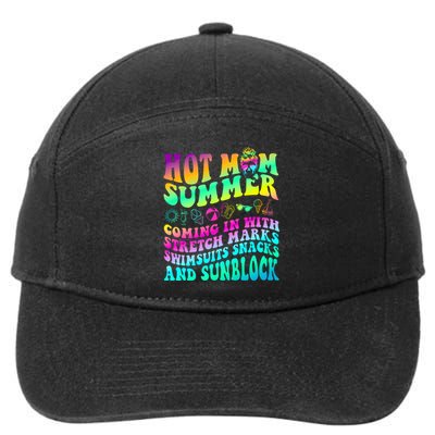 Mom Summer Coming In With Stretch Marks Swimsuits Snacks 7-Panel Snapback Hat