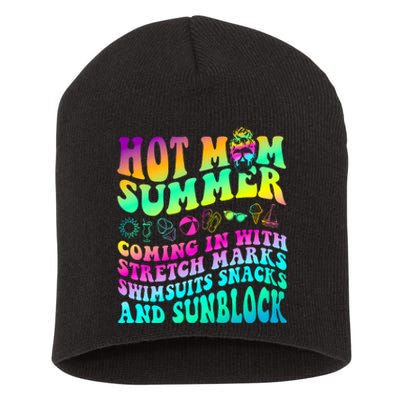 Mom Summer Coming In With Stretch Marks Swimsuits Snacks Short Acrylic Beanie