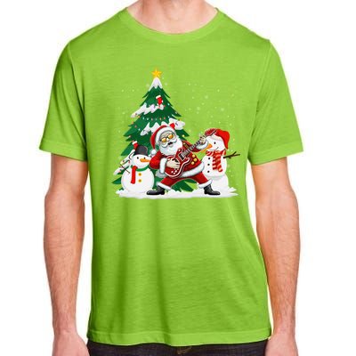 Musical Santa Claus Guitar Christmas Santa Claus Player Rock Gift Adult ChromaSoft Performance T-Shirt