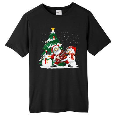 Musical Santa Claus Guitar Christmas Santa Claus Player Rock Gift Tall Fusion ChromaSoft Performance T-Shirt