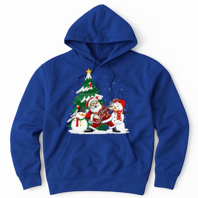 Musical Santa Claus Guitar Christmas Santa Claus Player Rock Gift Hoodie