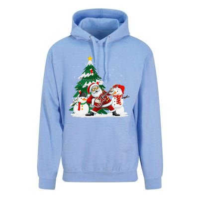 Musical Santa Claus Guitar Christmas Santa Claus Player Rock Gift Unisex Surf Hoodie