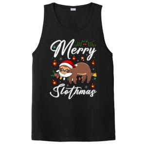 Merry Slothmas Christmas Pajama For Sloth Lovers Gift PosiCharge Competitor Tank