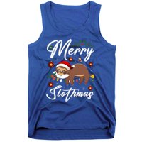 Merry Slothmas Christmas Pajama For Sloth Lovers Gift Tank Top