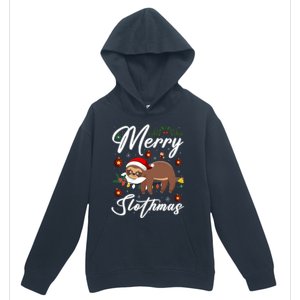 Merry Slothmas Christmas Pajama For Sloth Lovers Gift Urban Pullover Hoodie