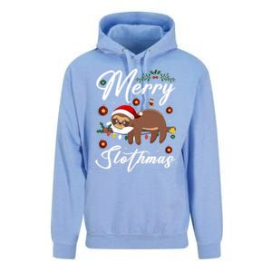 Merry Slothmas Christmas Pajama For Sloth Lovers Gift Unisex Surf Hoodie