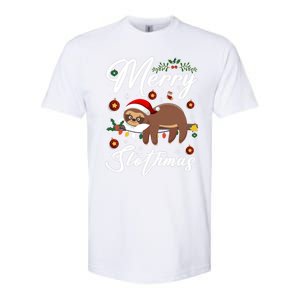 Merry Slothmas Christmas Pajama For Sloth Lovers Gift Softstyle CVC T-Shirt