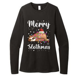 Merry Slothmas Christmas Pajama For Sloth Santa Lovers Great Gift Womens CVC Long Sleeve Shirt