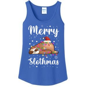 Merry Slothmas Christmas Pajama For Sloth Santa Lovers Great Gift Ladies Essential Tank