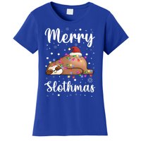 Merry Slothmas Christmas Pajama For Sloth Santa Lovers Great Gift Women's T-Shirt