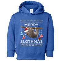 Merry Slothmas Christmas Pajama Sloth Lover Ugly Sweater Gift Toddler Hoodie