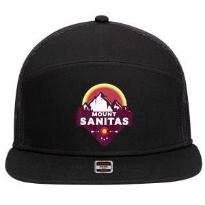 Mount Sanitas Colorado CO Rocky Mountains Hiking Skiing 7 Panel Mesh Trucker Snapback Hat