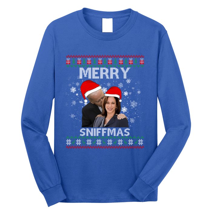 Merry Sniffmas Christmas Anti Biden Kamala Ugly Xmas Sweater Funny Gift Long Sleeve Shirt