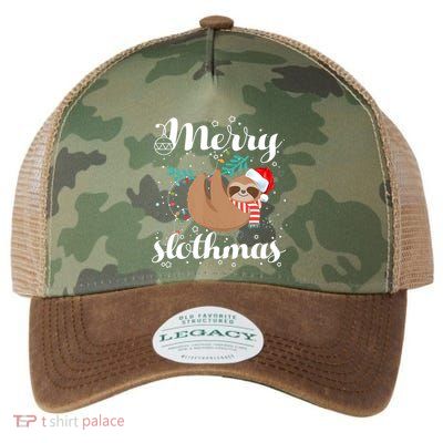 Merry Slothmas Christmas Pajama Sloth Lovers Gift Legacy Tie Dye Trucker Hat
