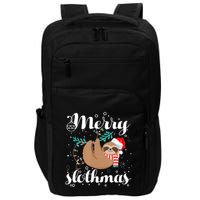 Merry Slothmas Christmas Pajama Sloth Lovers Gift Impact Tech Backpack