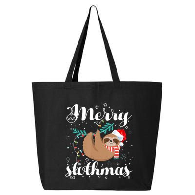 Merry Slothmas Christmas Pajama Sloth Lovers Gift 25L Jumbo Tote