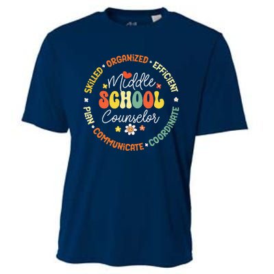 Middle School Counselor Back To School For Teacher Cooling Performance Crew T-Shirt