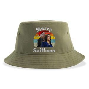 Merry Sniffmas Christmas Anti Biden Ugly Christmas Sweater Sustainable Bucket Hat