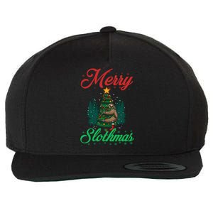 Merry Slothmas Christmas Sloth Lover Great Gift Wool Snapback Cap