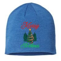 Merry Slothmas Christmas Sloth Lover Great Gift Sustainable Beanie