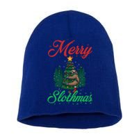 Merry Slothmas Christmas Sloth Lover Great Gift Short Acrylic Beanie