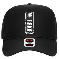 Melanoma Skin Cancer Awareness Military Warrior Ribbon High Crown Mesh Back Trucker Hat