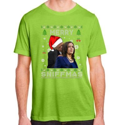 Merry Sniffmas Christmas Anti Biden Ugly Christmas Sweater Adult ChromaSoft Performance T-Shirt