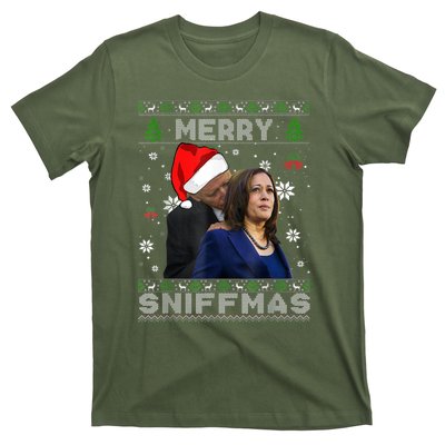 Merry Sniffmas Christmas Anti Biden Ugly Christmas Sweater T-Shirt