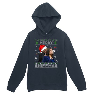 Merry Sniffmas Christmas Anti Biden Ugly Christmas Sweater Urban Pullover Hoodie