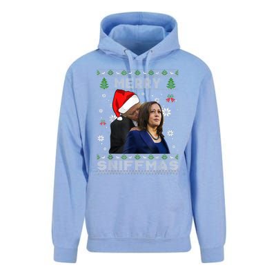 Merry Sniffmas Christmas Anti Biden Ugly Christmas Sweater Unisex Surf Hoodie