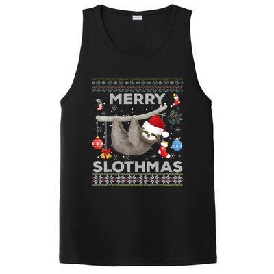 Merry Slothmas Christmas Sloth Lover Ugly Sweater Cute Gift PosiCharge Competitor Tank