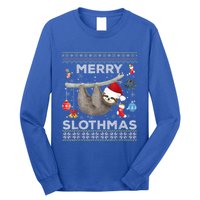 Merry Slothmas Christmas Sloth Lover Ugly Sweater Cute Gift Long Sleeve Shirt