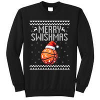 Merry Swishmas Christmas Basketball Ugly Sweater Sweatshirt