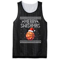 Merry Swishmas Christmas Basketball Ugly Sweater Mesh Reversible Basketball Jersey Tank