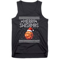 Merry Swishmas Christmas Basketball Ugly Sweater Tank Top