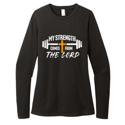 My Strength Comes From The Lord Womens CVC Long Sleeve Shirt