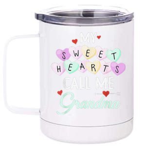 My Sweethearts Call Me Grandma Valentine's Day Gifts 12 oz Stainless Steel Tumbler Cup