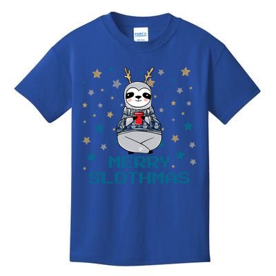 Merry Slothmas Cute Christmas Sloth Gift Kids T-Shirt