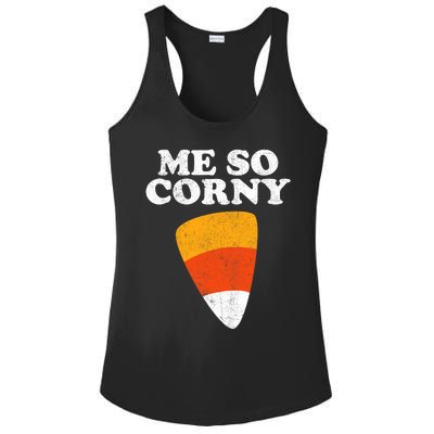 Me So Corny Halloween Funny Candy Corn Retro 80s Costume Ladies PosiCharge Competitor Racerback Tank