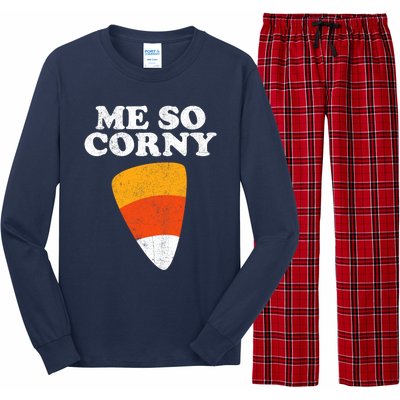 Me So Corny Halloween Funny Candy Corn Retro 80s Costume Long Sleeve Pajama Set