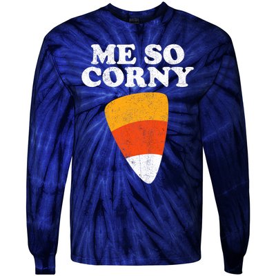 Me So Corny Halloween Funny Candy Corn Retro 80s Costume Tie-Dye Long Sleeve Shirt