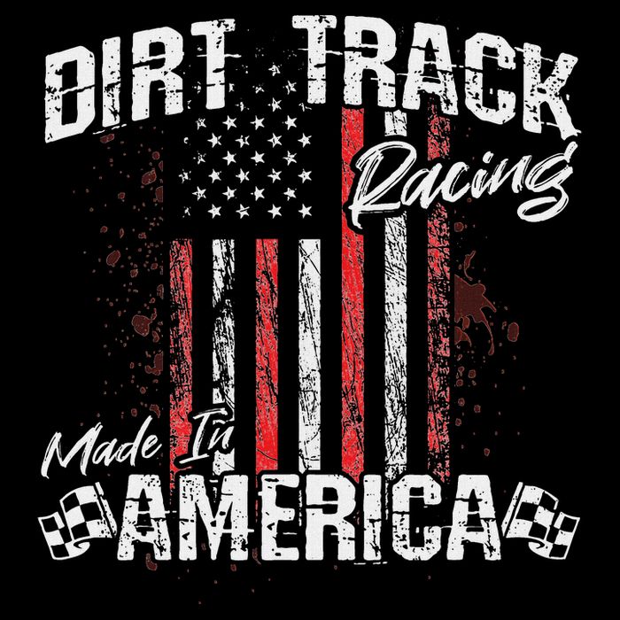 Modified & Sprint Cars American Flag Dirt Track Racing Button