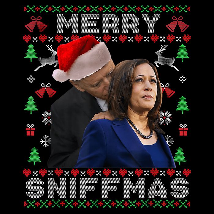 Merry Sniffmas Christmas Anti Biden Ugly Xmas Family Pajamas Backpack