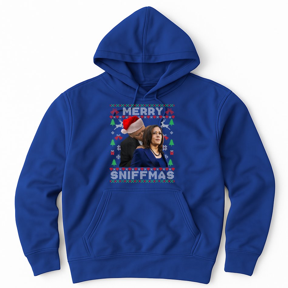 Merry Sniffmas Christmas Anti Biden Ugly Xmas Family Pajamas Hoodie
