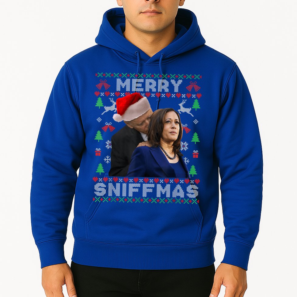 Merry Sniffmas Christmas Anti Biden Ugly Xmas Family Pajamas Hoodie