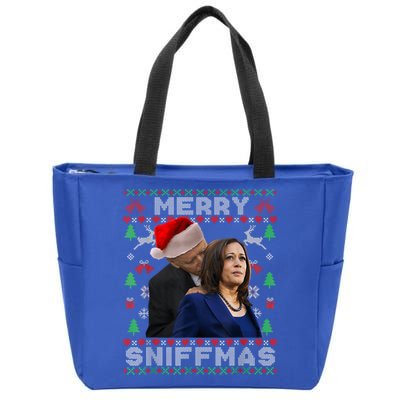 Merry Sniffmas Christmas Anti Biden Ugly Xmas Family Pajamas Zip Tote Bag