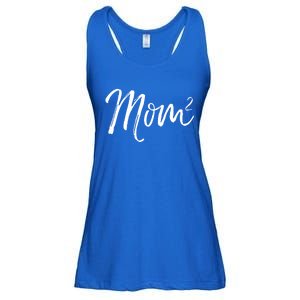 Mom Squared Cute Twin Mom Second Announcet Mom^2 Gift Ladies Essential Flowy Tank