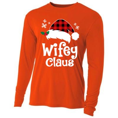 Mrs Santa Claus Funny Christmas Matching Couple Wife Fiance Gift Cooling Performance Long Sleeve Crew