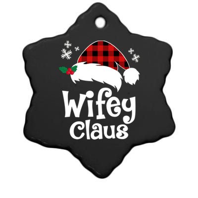 Mrs Santa Claus Funny Christmas Matching Couple Wife Fiance Gift Ceramic Star Ornament